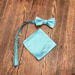 Stacy Adams Blue Tie Set with Bow Tie and Necktie